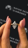 2 carat marquise cut natural diamond engagement ring by Ratan Sajan Diamonds Dubai