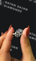 5 carat round brilliant natural diamond engagement ring by Ratan Sajan Diamonds Dubai