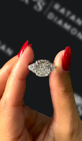 4 carat cushion cut natural diamond engagement ring by Ratan Sajan Diamonds Dubai