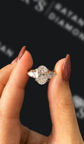 4 carat round brilliant natural diamond engagement ring by Ratan Sajan Diamonds Dubai