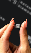 1 carat princess cut natural diamond engagement ring by Ratan Sajan Diamonds Dubai