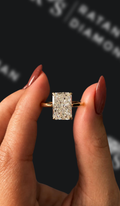 3 carat radiant cut natural diamond engagement ring by Ratan Sajan Diamonds Dubai