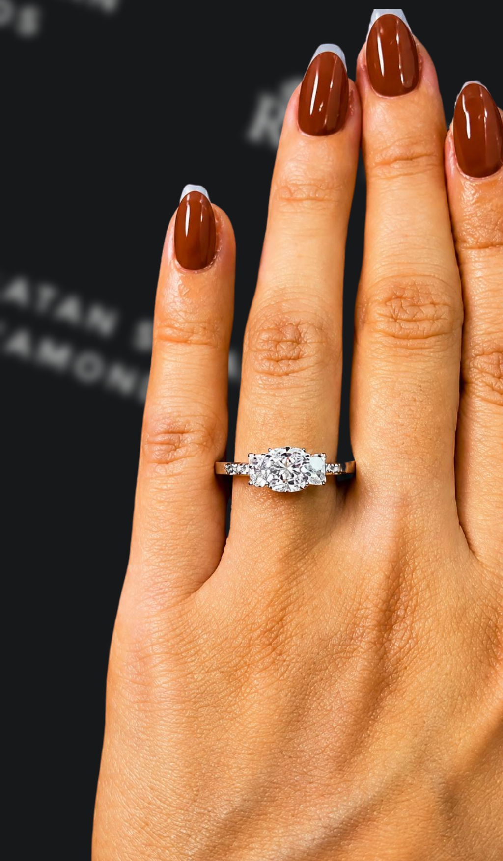 0.5 carat radiant cut natural diamond engagement ring by Ratan Sajan Diamonds Dubai