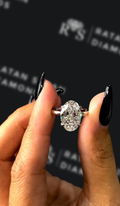 3 carat oval natural diamond engagement ring by Ratan Sajan Diamonds Dubai