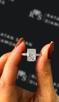 2.5 carat radiant cut natural diamond engagement ring by Ratan Sajan Diamonds Dubai