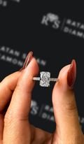 1.5 carat radiant cut natural diamond engagement ring by Ratan Sajan Diamonds Dubai