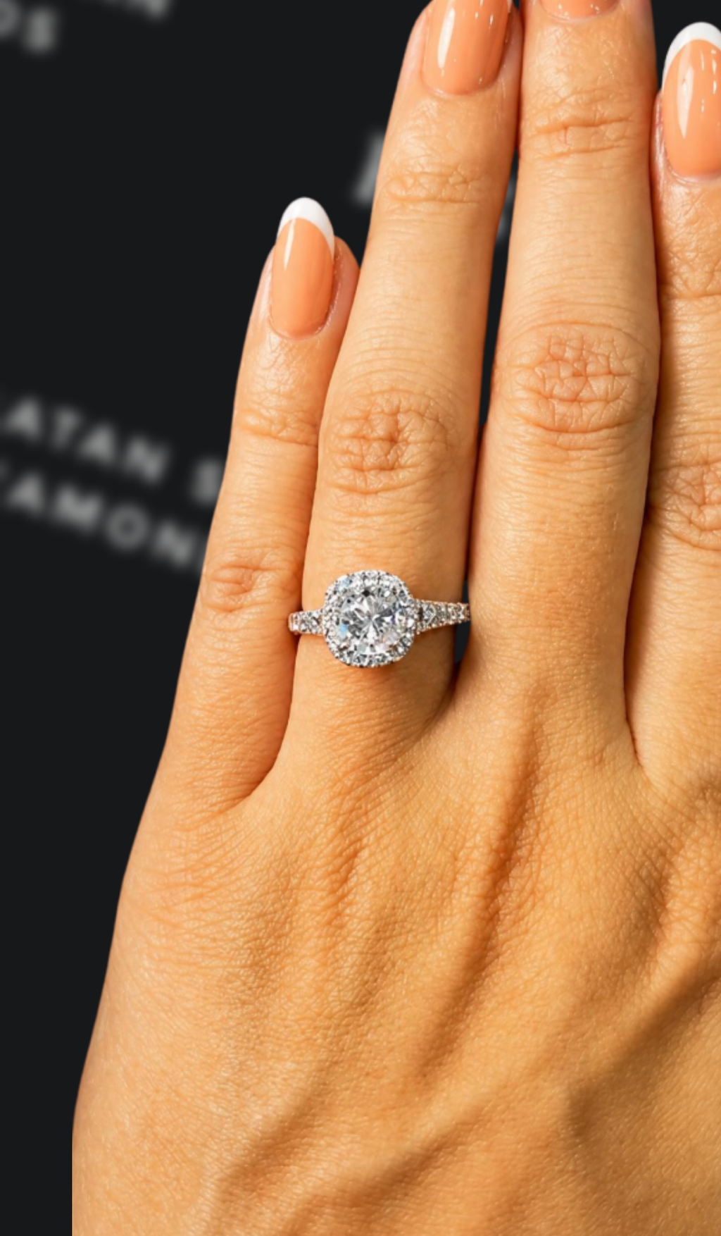 1 carat cushion cut natural diamond engagement ring by Ratan Sajan Diamonds Dubai
